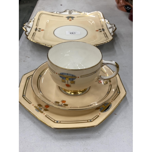 261 - A ROYAL PARAGON FOUR PIECE BONE CHINA SET