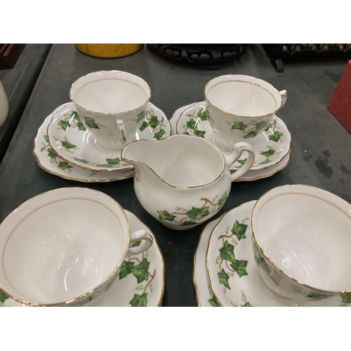 264 - A COLCLOUGH IVY PATTERN PART BONE CHINA TEA SET