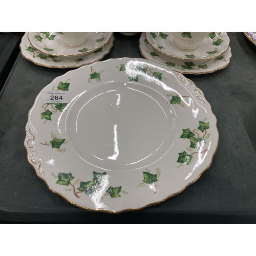 264 - A COLCLOUGH IVY PATTERN PART BONE CHINA TEA SET