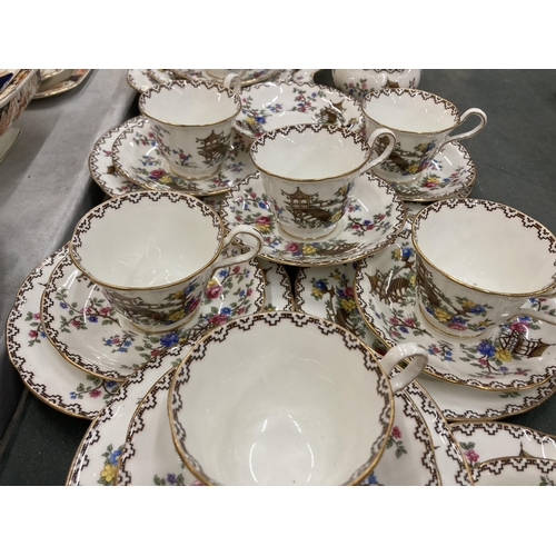 267 - A VINTAGE ANYSLEY BONE CHINA PART TEA SET 