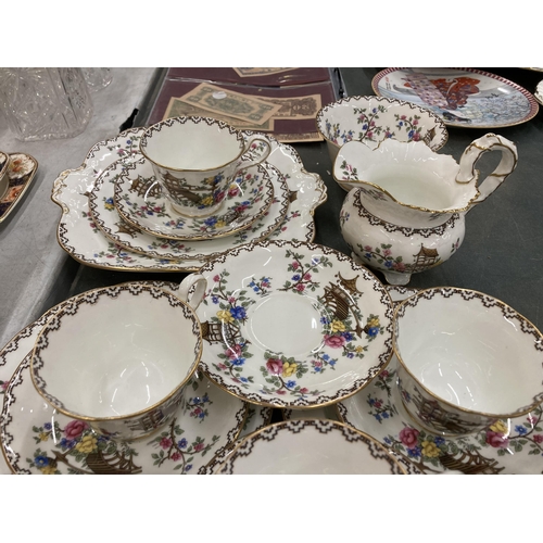 267 - A VINTAGE ANYSLEY BONE CHINA PART TEA SET 