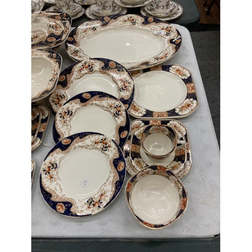 268 - A LARGE WOOD & SONS 'NAPOLI' PATTERN IRONSTONE PART DINNER SERVICE