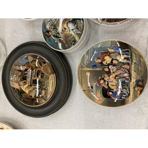 273 - A GROUP OF FIVE VINTAGE PRATTWARE POT LIDS