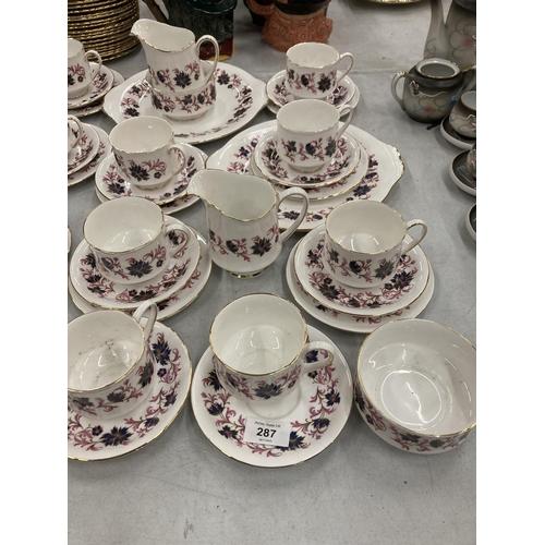 287 - A LARGE PARAGON 'MICHELLE' PATTERN PART TEA SET