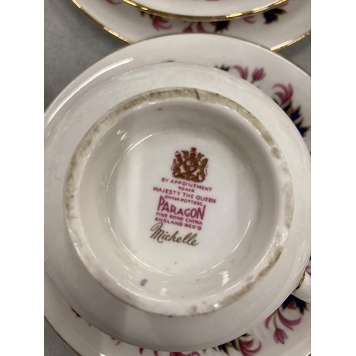 287 - A LARGE PARAGON 'MICHELLE' PATTERN PART TEA SET