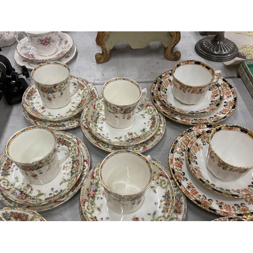 297 - A COLLECTION OF VINTAGE TEA CUPS AND SAUCERS - PHOENIX AND SUTHERLAND ETC