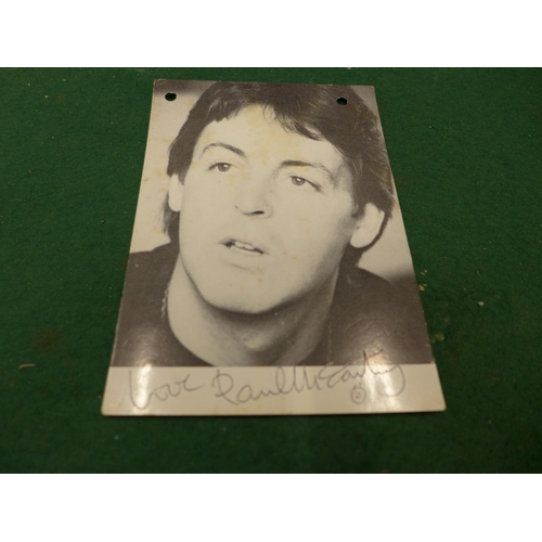 15 - A PAUL MCCARTNEY SIGNED POSTCARD