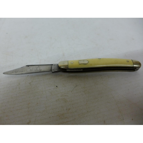 408 - AN IXL GEORGE WOLSTENHOLM SHEFFIELD POCKET KNIFE