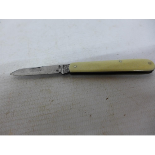 412 - A JOHN WATTS BONE HANDLE FRUIT KNIFE