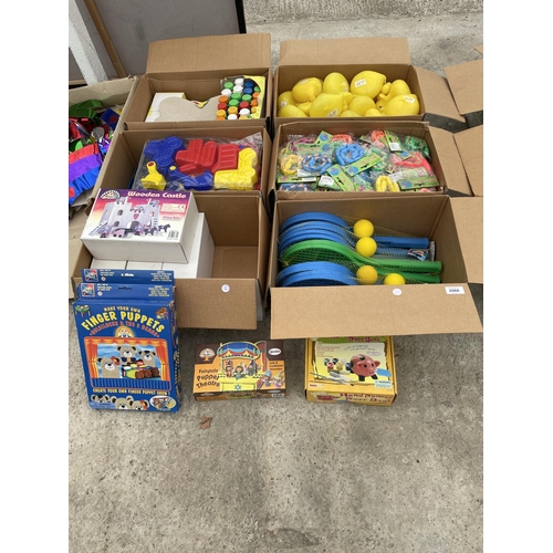 2066 - A LARGE QUANTITY OF AS NEW OLD SHOP STOCK TOYS AND GAMES