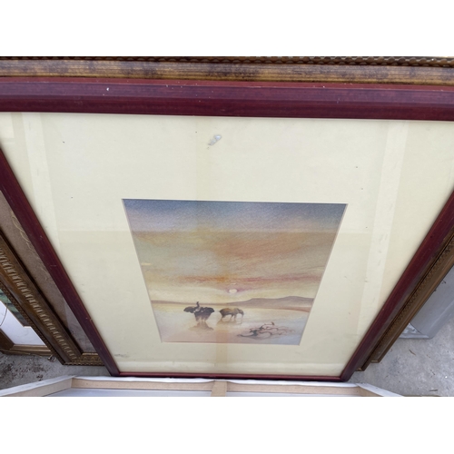 2073 - A LARGE ASSORTMENT OF FRAMED PRINTS AND PICTURES