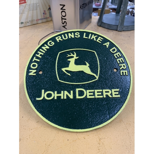 101A - A CAST METAL JOHN DEERE SIGN