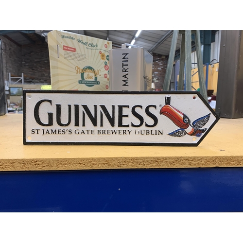 120A - A CAST METAL GUINNESS SIGN