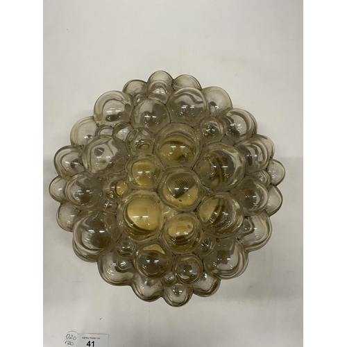 41 - A VINTAGE BUBBLE CEILING LIGHT BY HELENA TYNELL