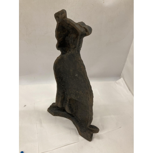 97 - A VINTAGE CAST METAL DOG DOORSTOP