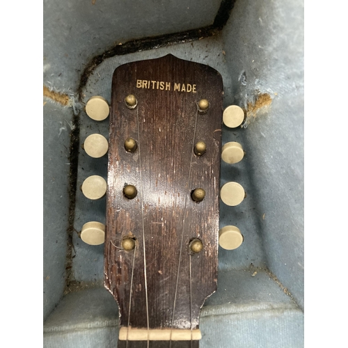 201 - A BRITISH MADE VINTAGE CASED BANJO