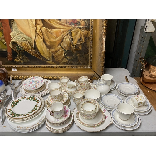 1080 - A LARGE MIXED LOT OF ASSORTED BONE CHINA TEAWARES