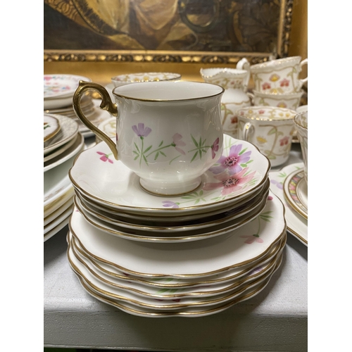 1080 - A LARGE MIXED LOT OF ASSORTED BONE CHINA TEAWARES