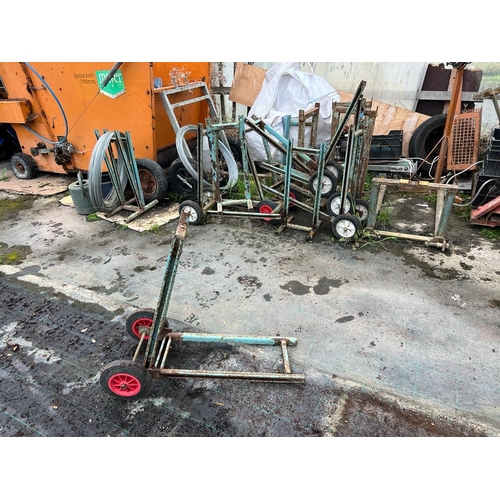 304 - 9 DA ROS 6 METER CONVEYORS 3 PHASE 5 BELIEVED TO WORK TO FOR SPARES WITH STANDS + VAT TO BE COLLECTE... 