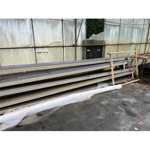 304 - 9 DA ROS 6 METER CONVEYORS 3 PHASE 5 BELIEVED TO WORK TO FOR SPARES WITH STANDS + VAT TO BE COLLECTE... 