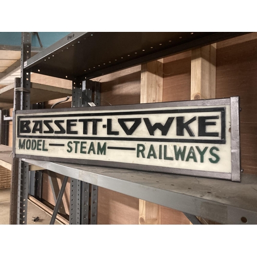 420A - A BASSETT LOWKE MODEL STEAM RAILWAYS ILLUMINATED LIGHT BOX SIGN