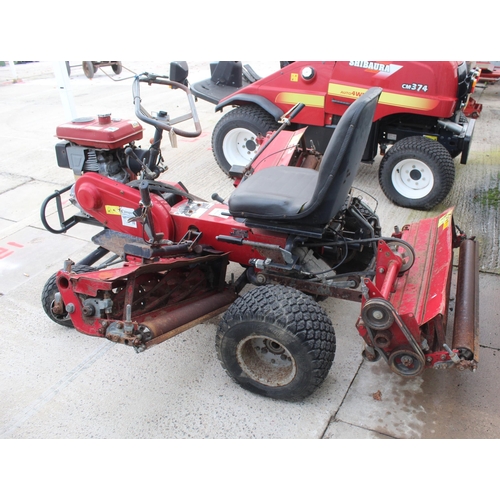 146 - A BARONES LM1800 RIDE ON GANG MOWER WITH SUBARU ENGINE + VAT