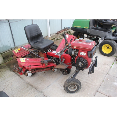 146 - A BARONES LM1800 RIDE ON GANG MOWER WITH SUBARU ENGINE + VAT