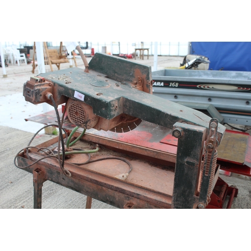 148 - A MASONRY CUTTER ON STAND WITH 240 VOLT ELECTRIC MOTOR  NO VAT