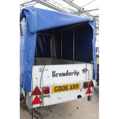 153 - A BRENDERUP CAMP TRAILER WITH SPARE WHEELS AND TYRES  NO VAT