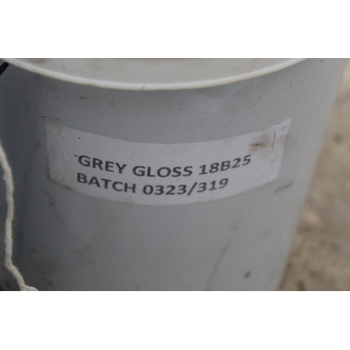 1546 - 2 GREY GLOSS 5 LT PAINT  + VAT