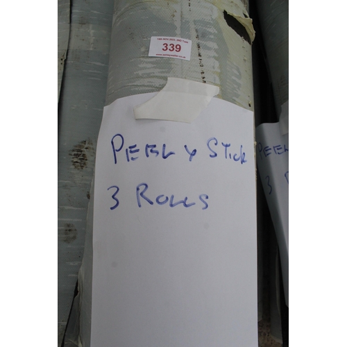 339 - 3 ROLLS OF PEEL AND STICK FELT  NO VAT