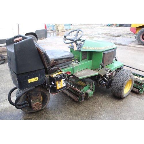 205 - JOHN DEERE 265 3A GANG MOWER IN WORKING ORDER KEY IN THE PAY OFFICE NO VAT