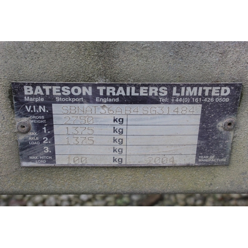 217 - 2004  3 TON TIPPING TRANSPORT  TRAILER  NO VAT