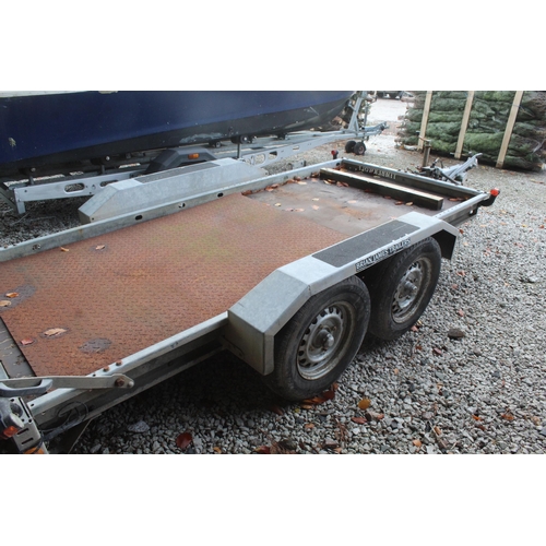 219 - BRIAN JAMES TIMBERWOLF 2 WHEEL TIPPING TRAILER  + VAT