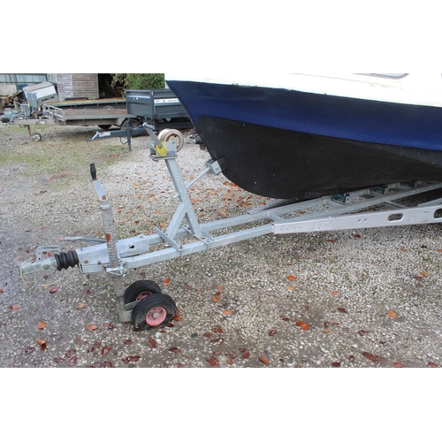 220 - SHETLAND 535 (MODIFIED) FISHING BOAT - UNFINISHED PROJECT ELECTRIC START EVINRUDE OUTBOARD ENGINE, N... 