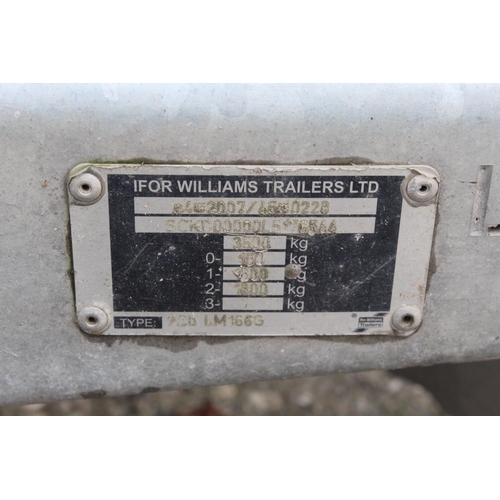 225 - IFOR WILLIAMS 16FT TRAILER 3½TON TWIN AXLE 
hitch lock key in office  +  VAT