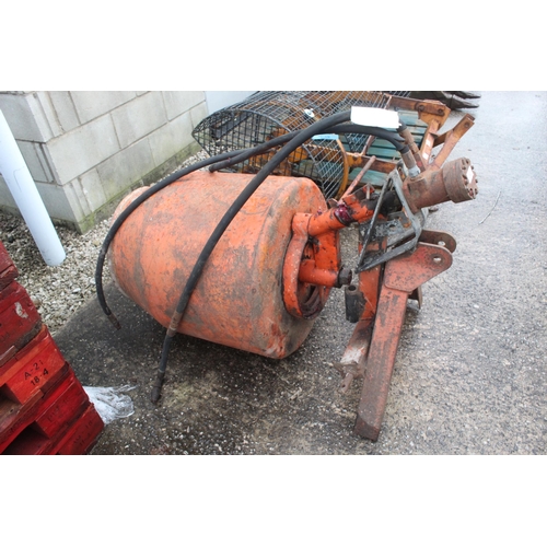 241 - A HYDRAULIC CEMENT MIXER ON A FRAME WORKING NO VAT