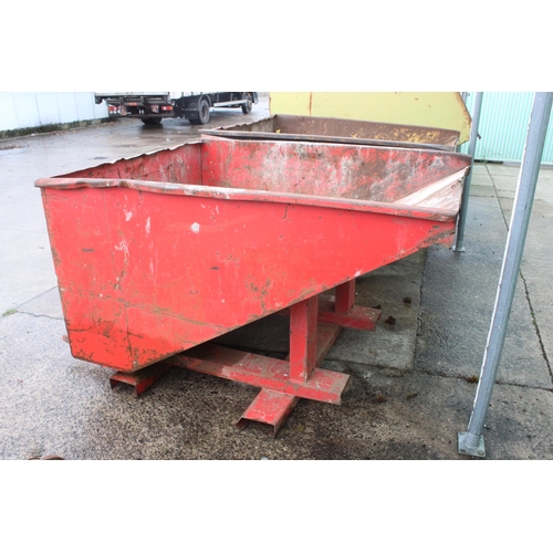 247 - A RED TIPPING SKIP + VAT