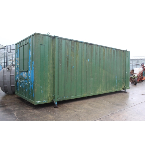 276 - A 20' SHIPPING CONTAINER CLEAN & TIDY BOARDED OUT SINK LIGHTS ETC NO LEAKS SHUTS & LOCKS 2 WINDOWS W... 