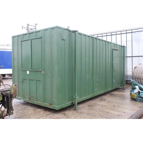 276 - A 20' SHIPPING CONTAINER CLEAN & TIDY BOARDED OUT SINK LIGHTS ETC NO LEAKS SHUTS & LOCKS 2 WINDOWS W... 