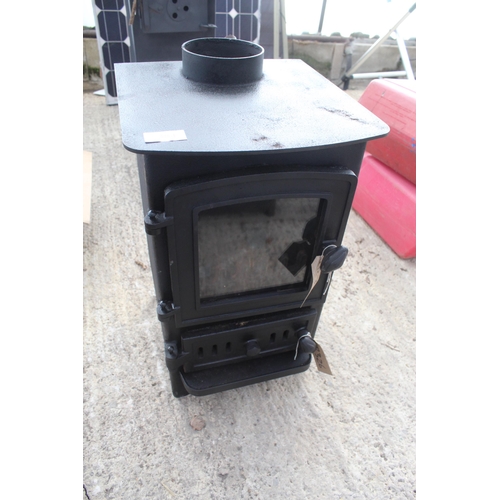 384 - CAST IRON LOG BURNER  NO VAT