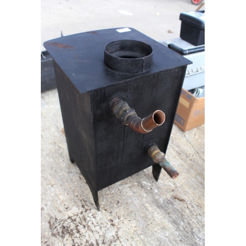 384 - CAST IRON LOG BURNER  NO VAT