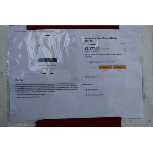 429 - ARISTON COMBI BOILER  NO VAT