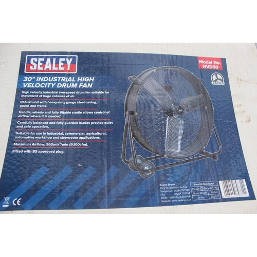 462 - SEALEY HDV30 240W INDUSTRIAL FAN (WORKING)  NO VAT