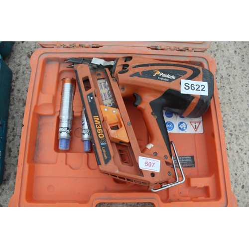 507 - PASLODE NAIL GUN 1M360C  NO VAT