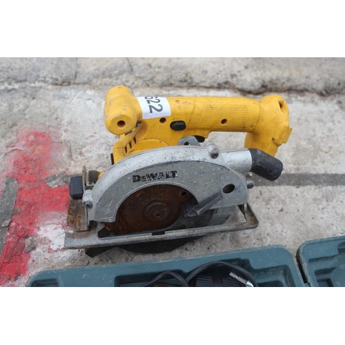 515 - DEWALT CUTTING SAW & HITACHA DRILL NO VAT