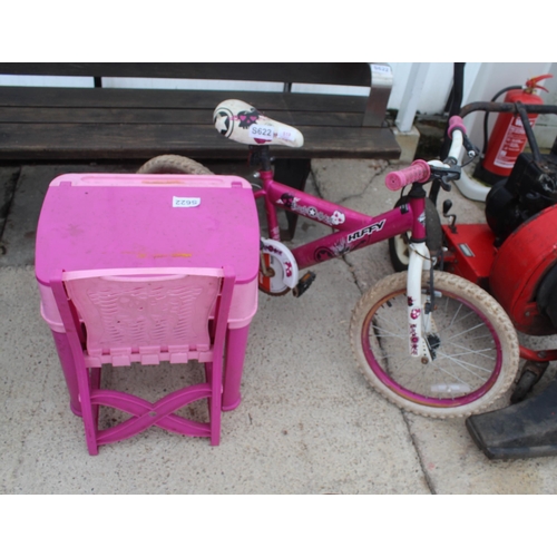 519 - CHILDS  BIKE, DESK AND CHAIR  NO VAT