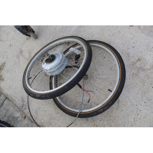 557 - 2 WHEELS FOR ELECTRIC BIKE (WORKING)  NO VAT