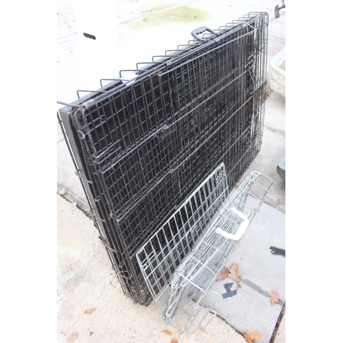 590 - 2 DOG CAGES  NO VAT