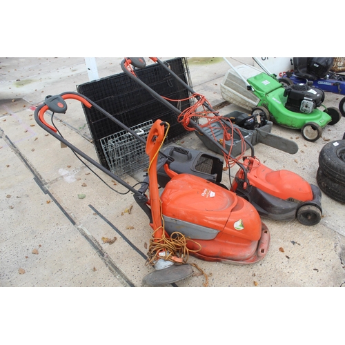 591 - ELECTRIC FLYMO MOWERS  AND  STRIMMER  NO VAT